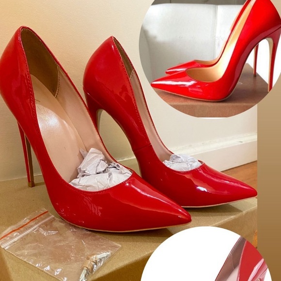Amazon Shoes Red Elisabet Tang Heels Poshmark